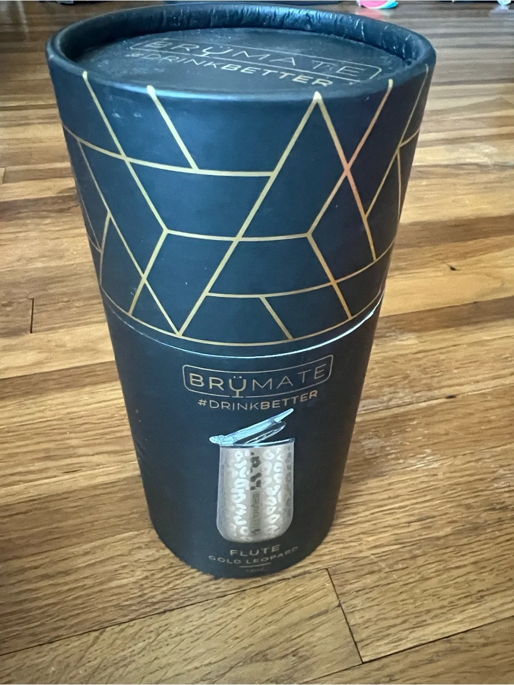 BrüMate Flute Tumbler in Metallic Gold Leopard